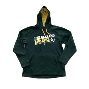 VINTAGE Oakland Athletics Majestic Thermabase Hoodie Sweatshirt‎ Youth Sz Large